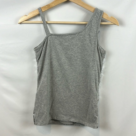 Justice Girls “Love One Another” Sequin Silver Blue Red Tank Shirt Size 12 - Picture 3 of 11